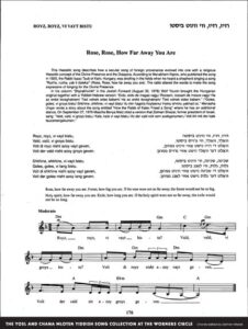 Royz, Royz, Vi Vayt Bistu Song Book Page