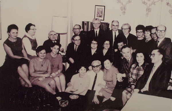 Yosl and Chana gathering with friends from Warsaw and the Amalgamated Houses in the Bronx